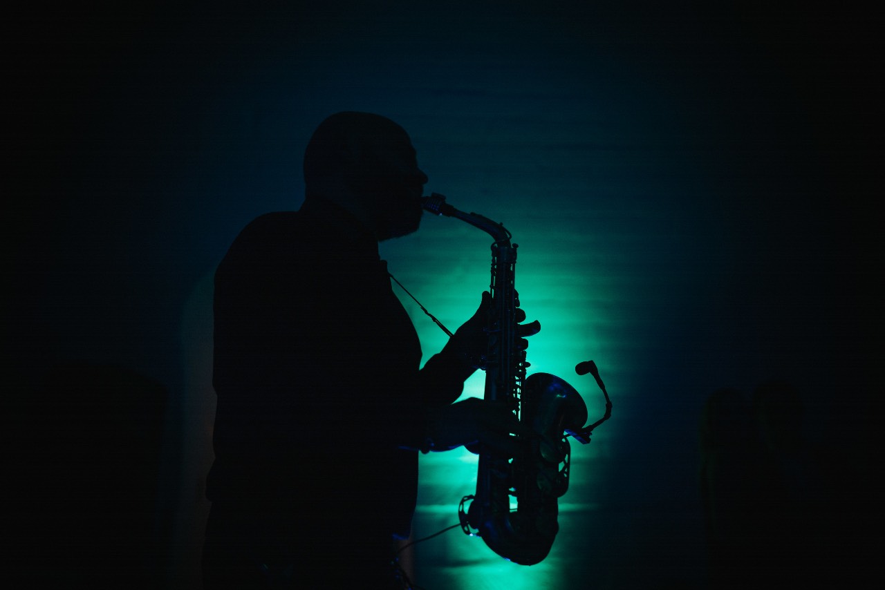 Saxophone player for wedding party in masseria